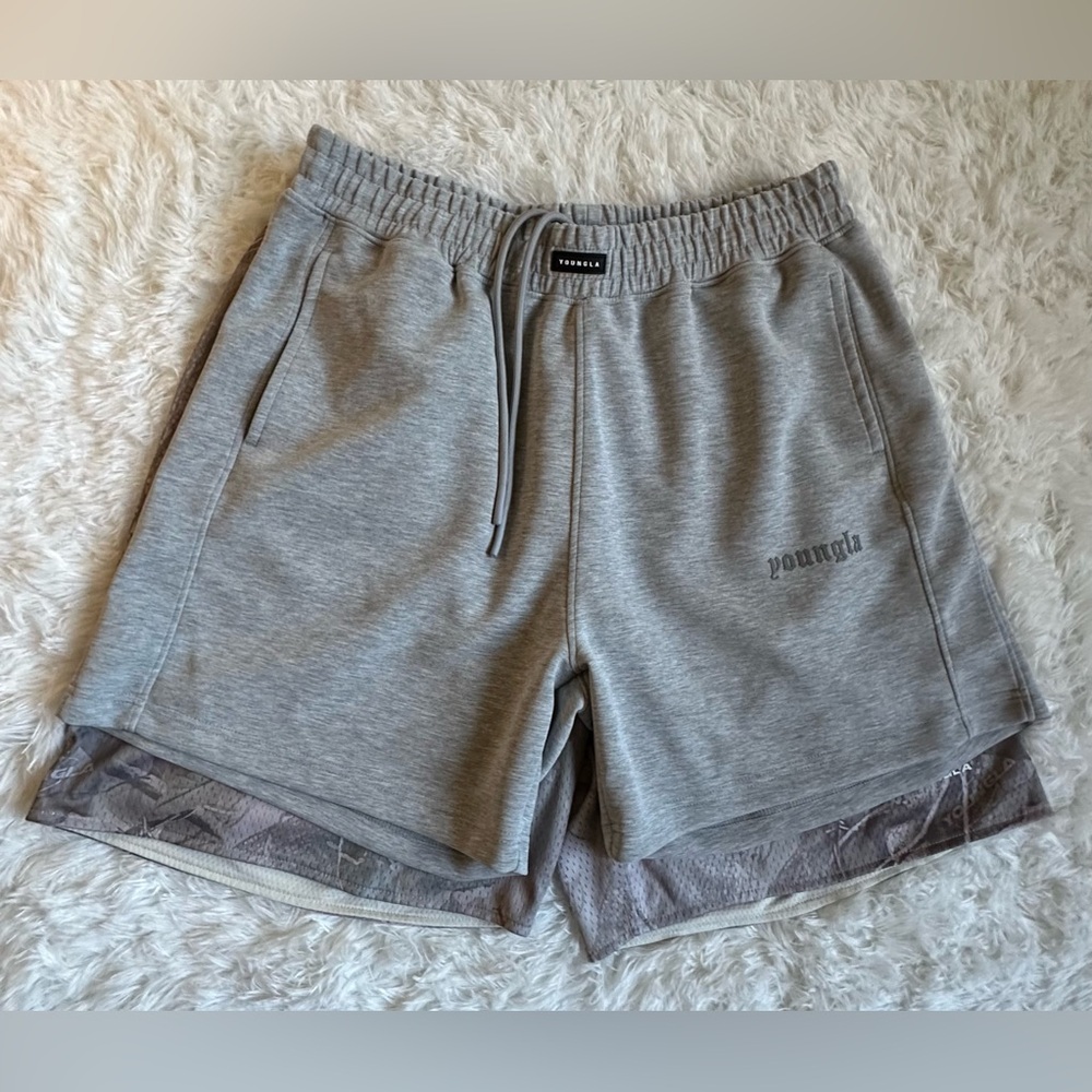 YoungLA Shorts Men’s Camo Athletic Boundle 2pcs XL x 6.5” Workout Gym - Picture 6 of 16